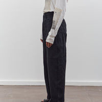 Kapital 14Oz Blk X Blk Denim Club Baggy 5P Pants, Black