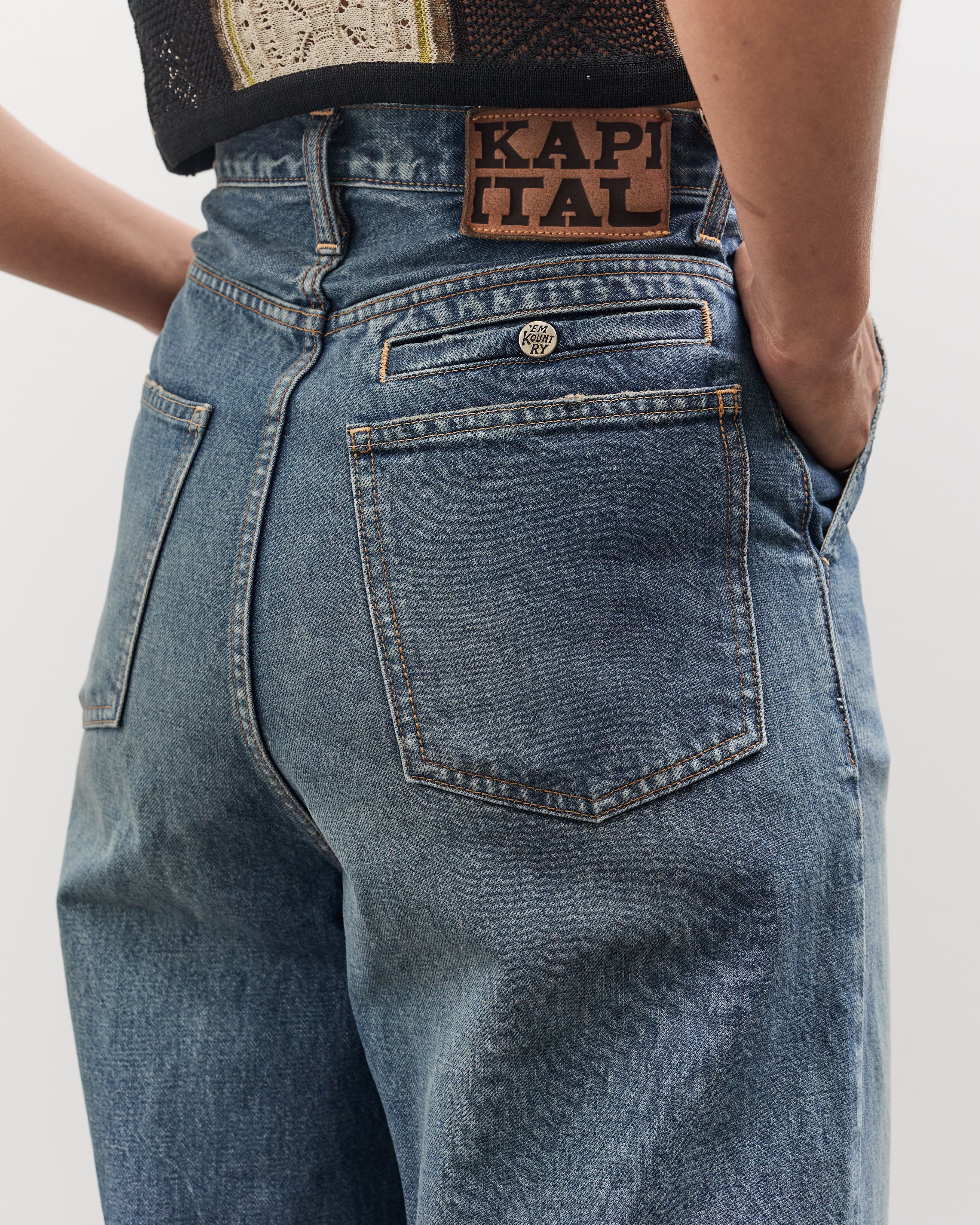 Kapital 14oz Denim PORT Baggy Pants, PRO – Glasswing