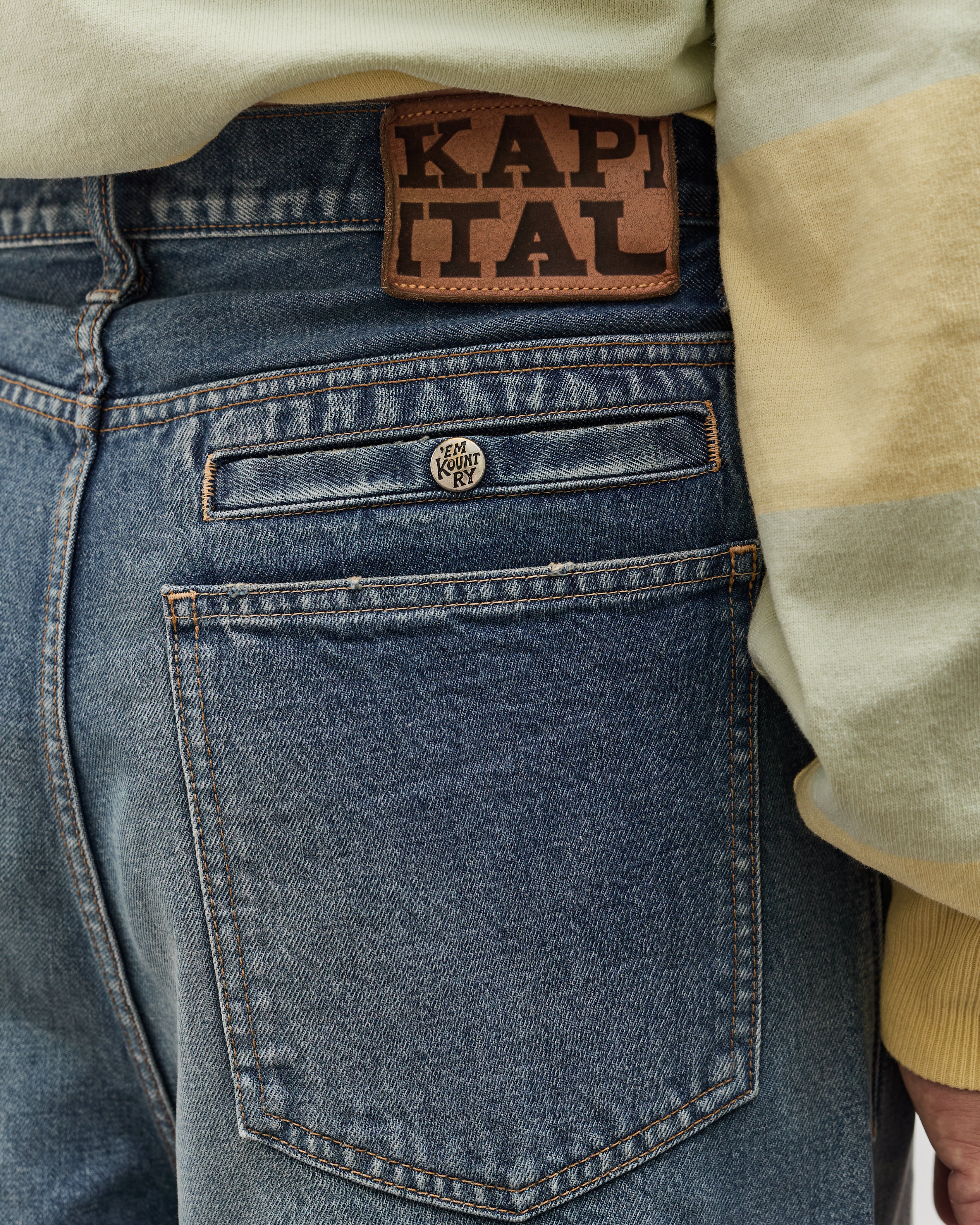Kapital Unisex 14oz Denim PORT Baggy Pants, PRO – Glasswing