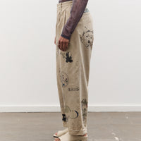 Kapital 14W Corduroy IVY Pants (Memorial Paint Model), Beige