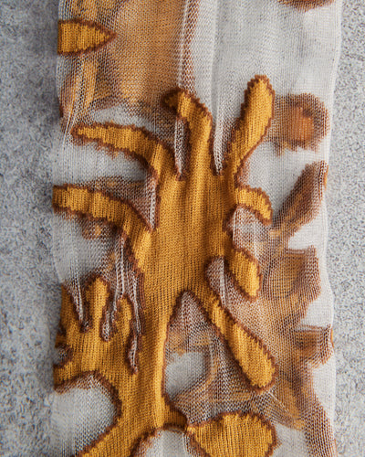 Kapital 168 Yarns Nazca Quilt See Through Socks, Gold