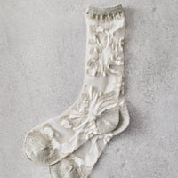 Kapital 168 Yarns Nazca Quilt See Through Socks, White