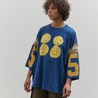 Kapital 18.5 Jersey Football Huge Tee, Navy Rainbowy 55