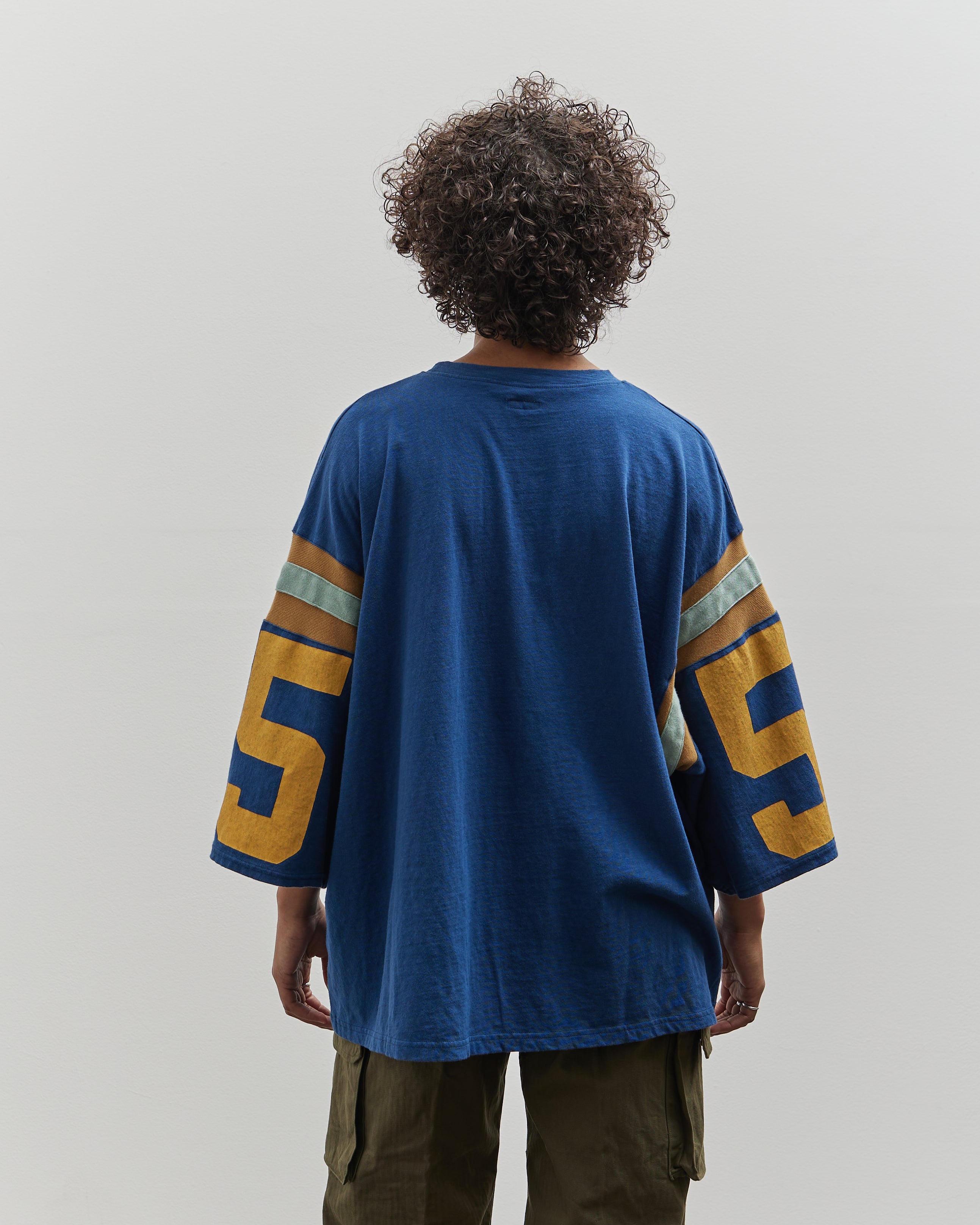 Kapital 18.5 Jersey Football Huge Tee, Navy Rainbowy 55 – Glasswing