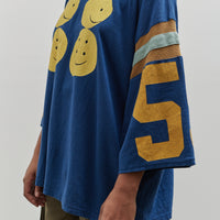 Kapital 18.5 Jersey Football Huge Tee, Navy Rainbowy 55