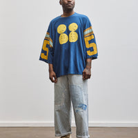 Kapital Unisex 18.5 Jersey Football Huge Tee, Navy Rainbowy 55