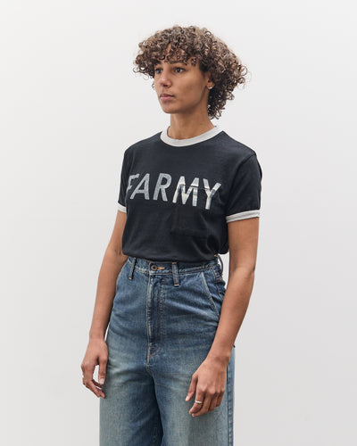 Kapital 18.5 Jersey RINGER Pocket T (FARMY), Black