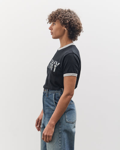 Kapital 18.5 Jersey RINGER Pocket T (FARMY), Black
