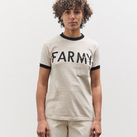 Kapital 18.5 Jersey RINGER Pocket T (FARMY), Ecru