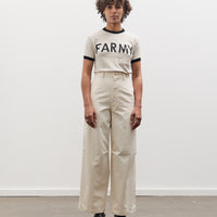 Kapital 18.5 Jersey RINGER Pocket T (FARMY), Ecru
