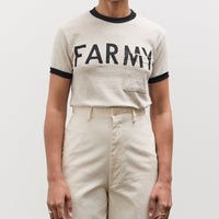 Kapital 18.5 Jersey RINGER Pocket T (FARMY), Ecru