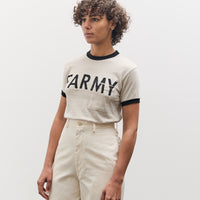 Kapital 18.5 Jersey RINGER Pocket T (FARMY), Ecru