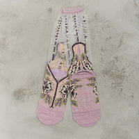 Kapital 200 Yarns VIETNAM SLIPPER See-Through Socks, LightPurple