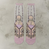 Kapital 200 Yarns VIETNAM SLIPPER See-Through Socks, LightPurple