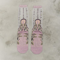 Kapital 200 Yarns VIETNAM SLIPPER See-Through Socks, LightPurple