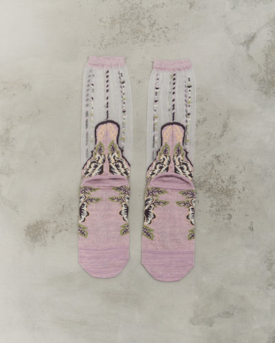 Kapital 200 Yarns VIETNAM SLIPPER See-Through Socks, LightPurple