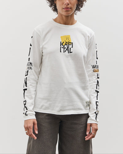 Kapital 20/-Jersey Crew Long Sleeve T (PECKISH KAP), Yellow