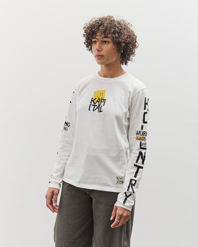 Kapital 20/-Jersey Crew Long Sleeve T (PECKISH KAP), Yellow