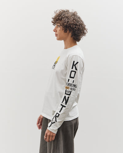 Kapital 20/-Jersey Crew Long Sleeve T (PECKISH KAP), Yellow