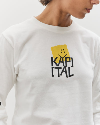 Kapital 20/-Jersey Crew Long Sleeve T (PECKISH KAP), Yellow