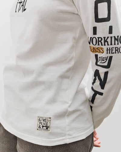 Kapital 20/-Jersey Crew Long Sleeve T (PECKISH KAP), Yellow