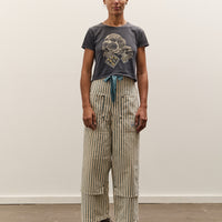 Kapital 20/-Jersey Cropped T (PECKISH Rain Skull), Black