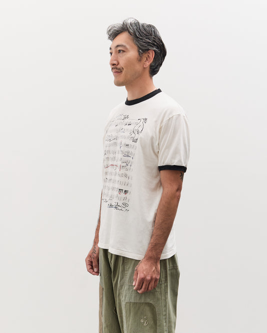 Kapital 20/-Jersey RINGER T (BORO ELEGY), Ecru