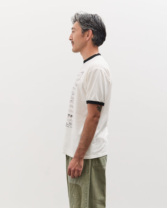 Kapital 20/-Jersey RINGER T (BORO ELEGY), Ecru