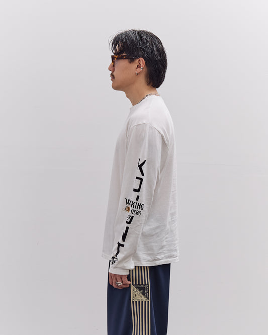 Kapital Unisex 20/-Jersey Crew Long Sleeve T (PECKISH KAP), Yellow