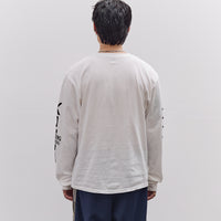 Kapital Unisex 20/-Jersey Crew Long Sleeve T (PECKISH KAP), Yellow