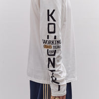 Kapital Unisex 20/-Jersey Crew Long Sleeve T (PECKISH KAP), Yellow