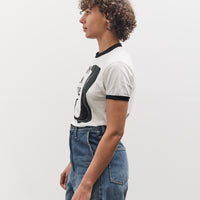 Kapital 20 Jersey Ringer T (DENIM MEN LOVE CATS SCRATCH), White