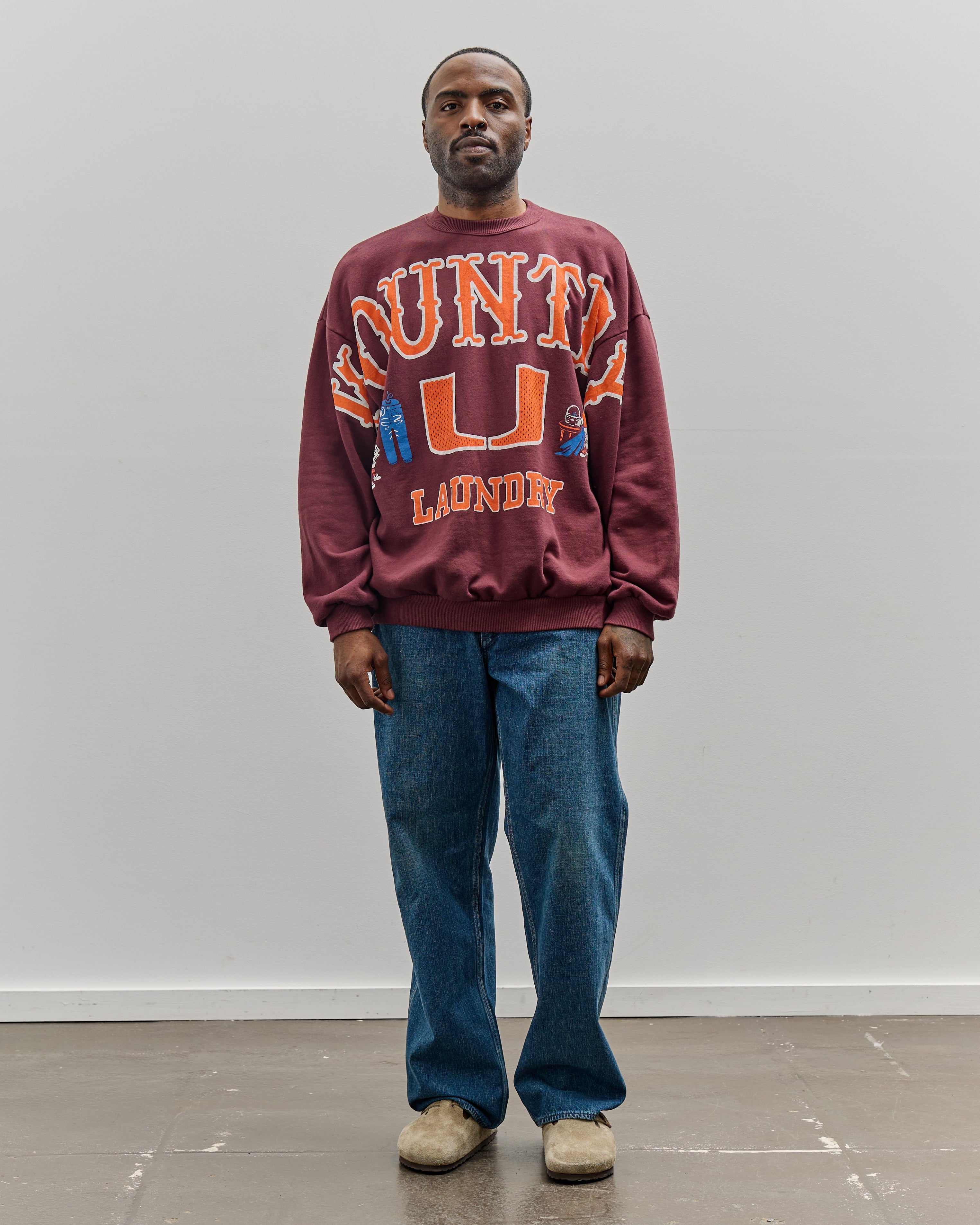 【KAPITAL】30/-SWT KNIT BIG SWT (BIG KOUNTRY) 'BURGUNDY' Kapital 30/-SWT Knit BIG SWT (BIG KOUNTRY), Burgundy – Glasswing