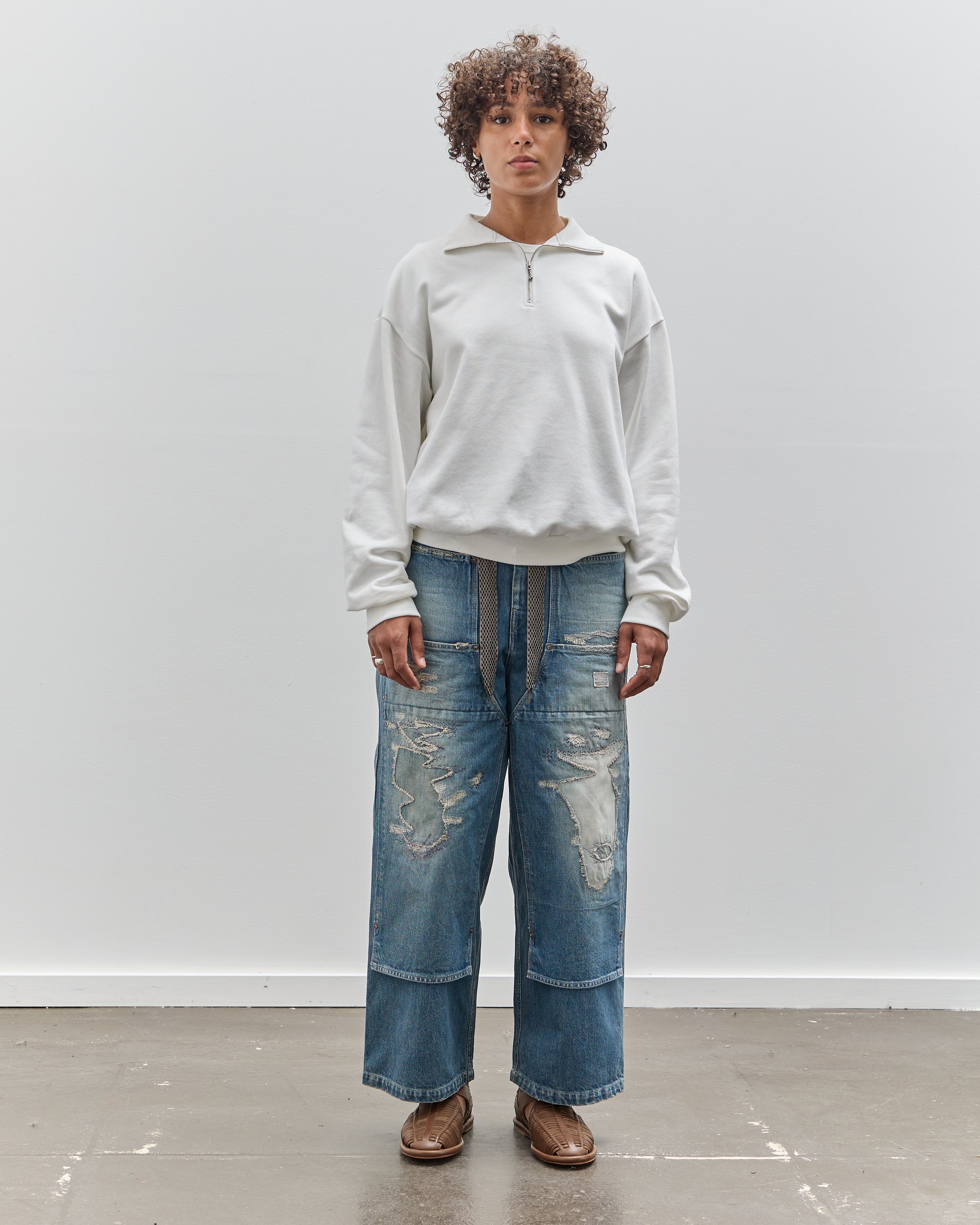 Kapital Half Zip Sweatshirt, Profile Rainbowy – Glasswing