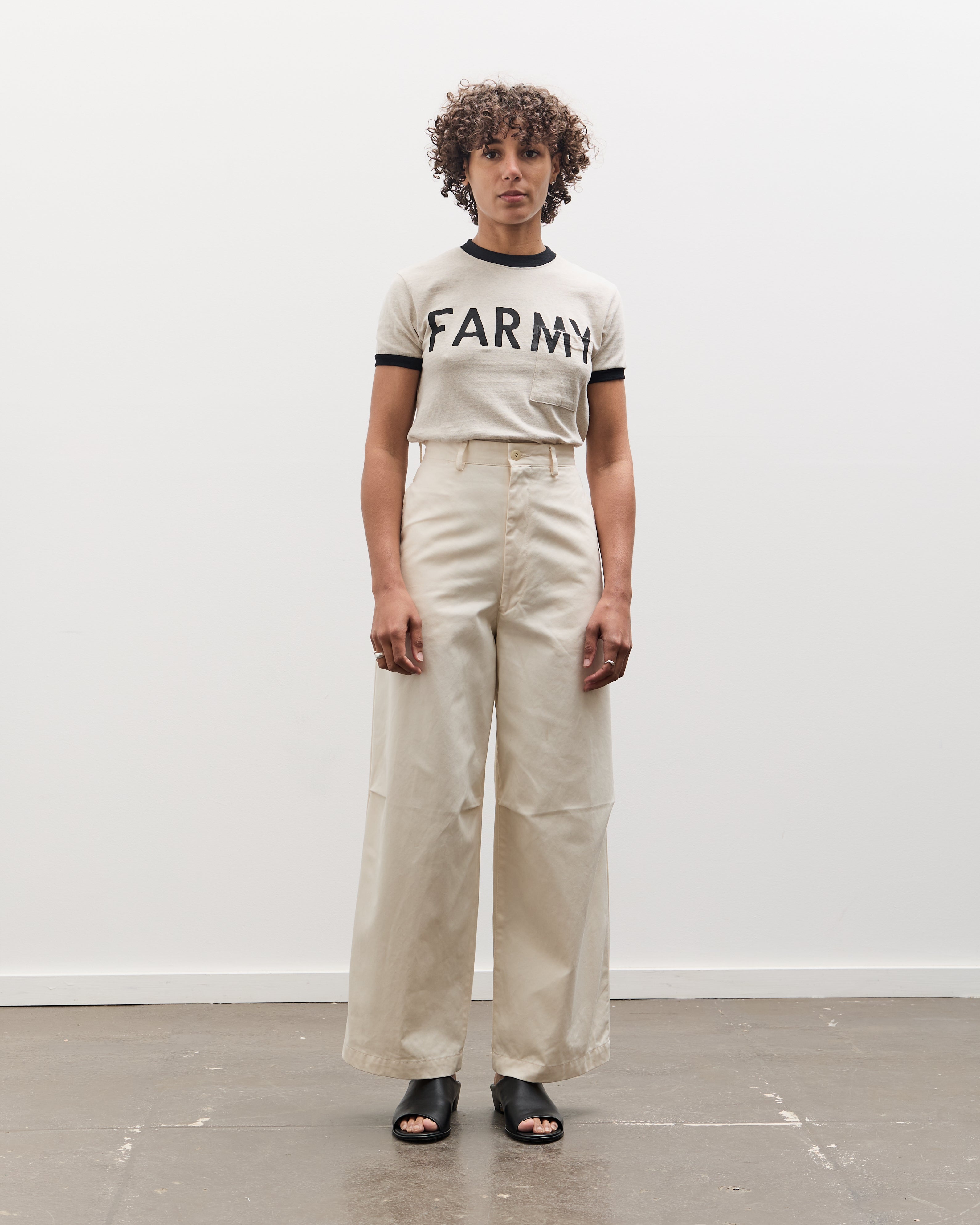 Kapital 36/2 Westpoint Chino ZOOT Trouser (Ladies), Ecru – Glasswing