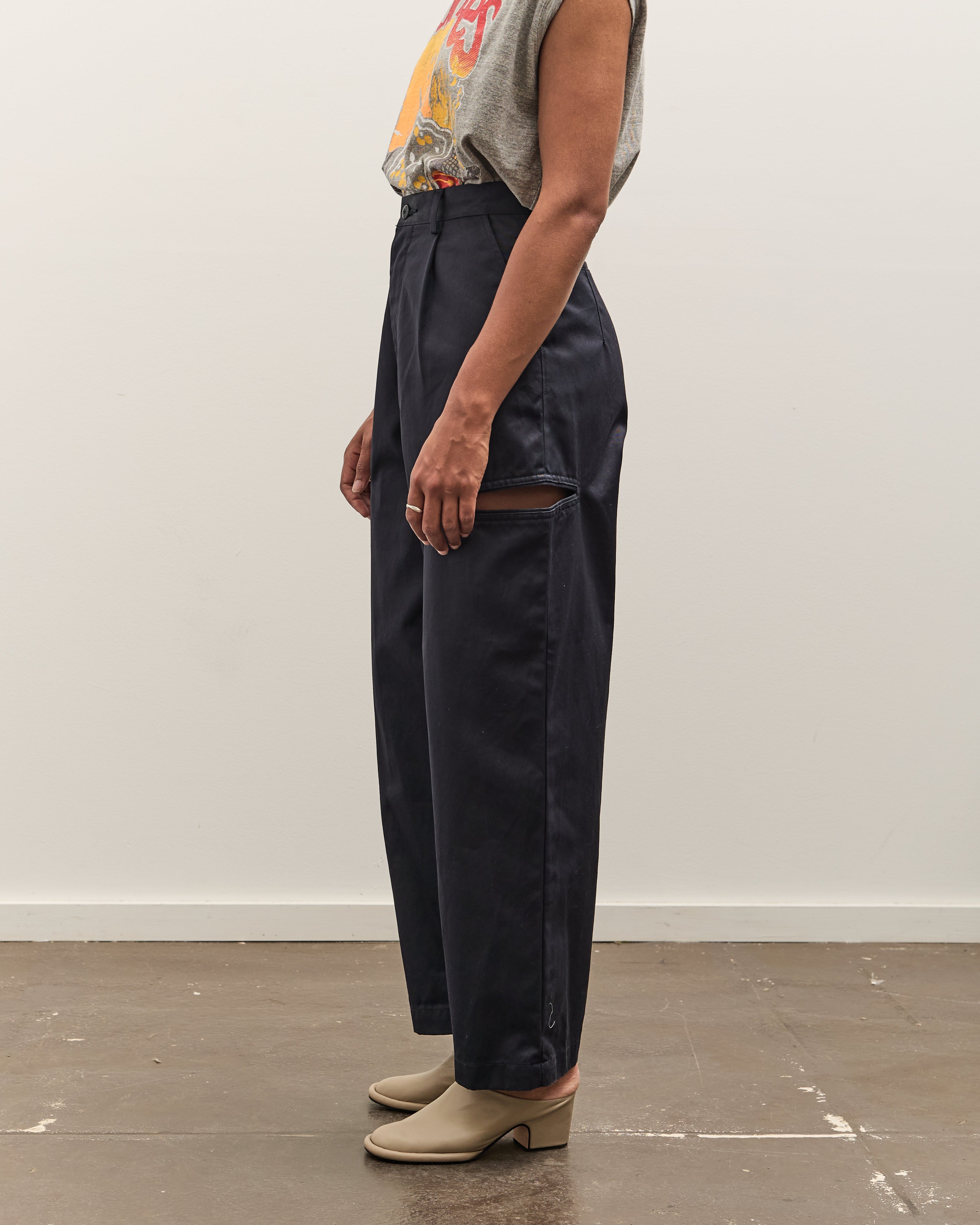 36/2 Westpoint Chino CUT-OUT Baggy Pants, Navy – Glasswing