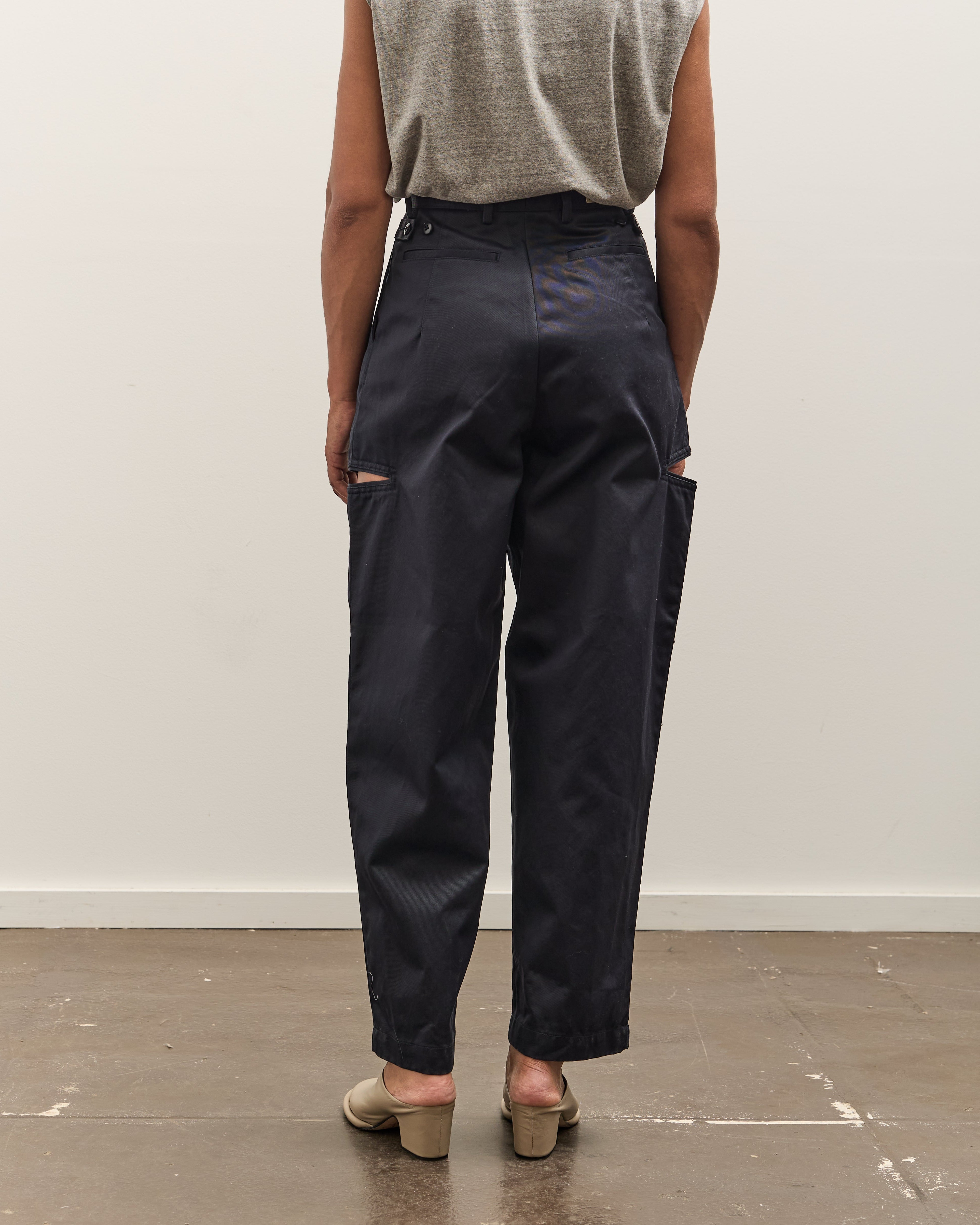 Kapital 36/2 Westpoint Chino CUT-OUT Baggy Pants, Navy – Glasswing