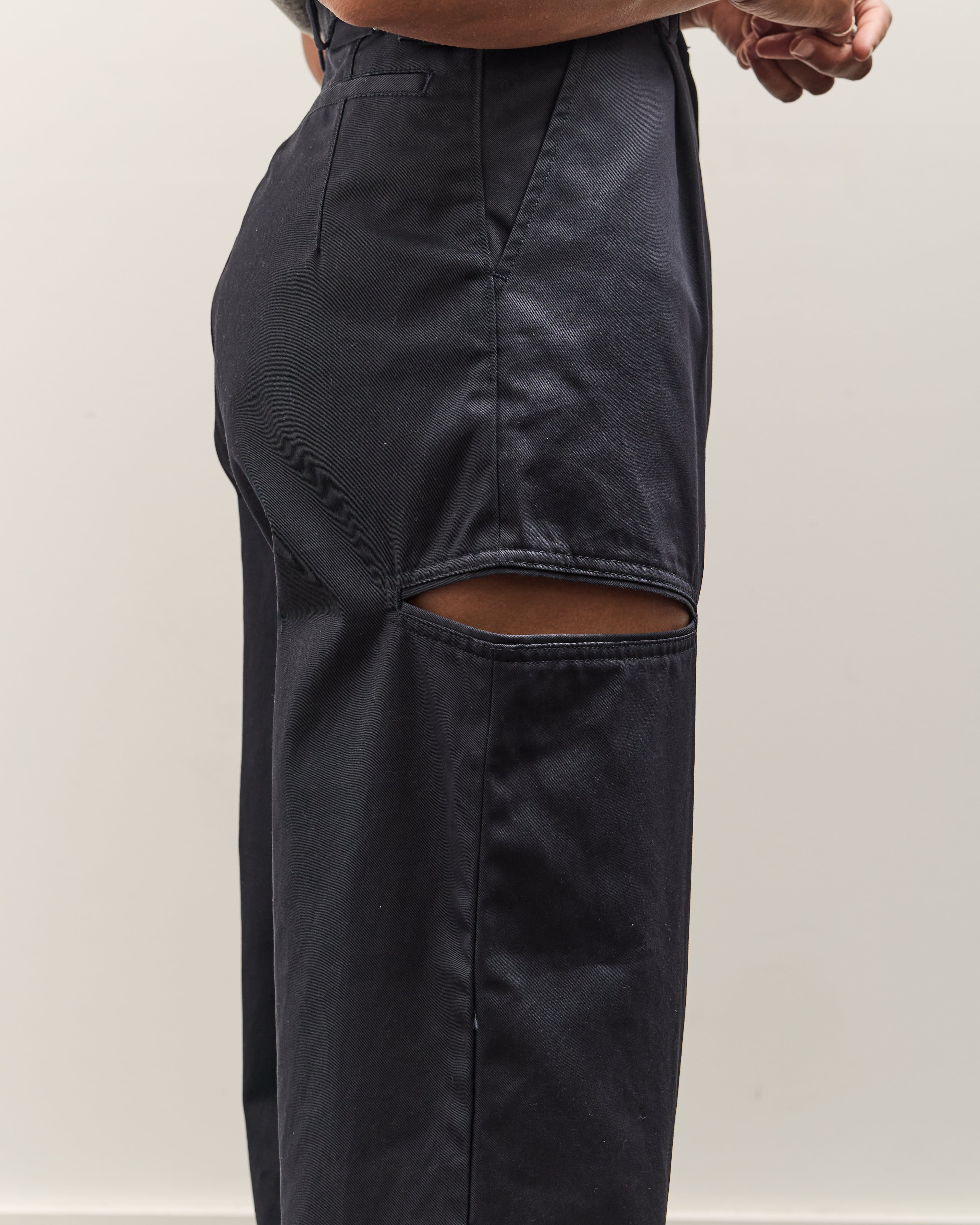 Kapital 36/2 Westpoint Chino CUT-OUT Baggy Pants, Navy – Glasswing