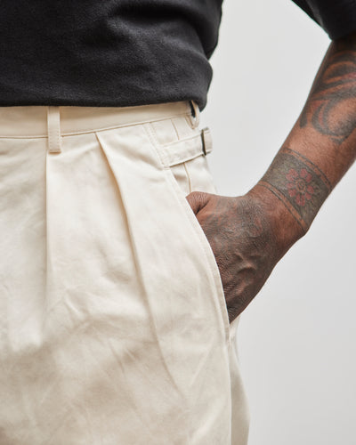 Kapital 36/2 Westpoint Chino ZOOT Trouser (Mens), Ecru