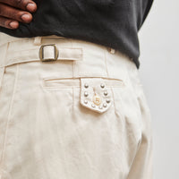 Kapital 36/2 Westpoint Chino ZOOT Trouser (Mens), Ecru