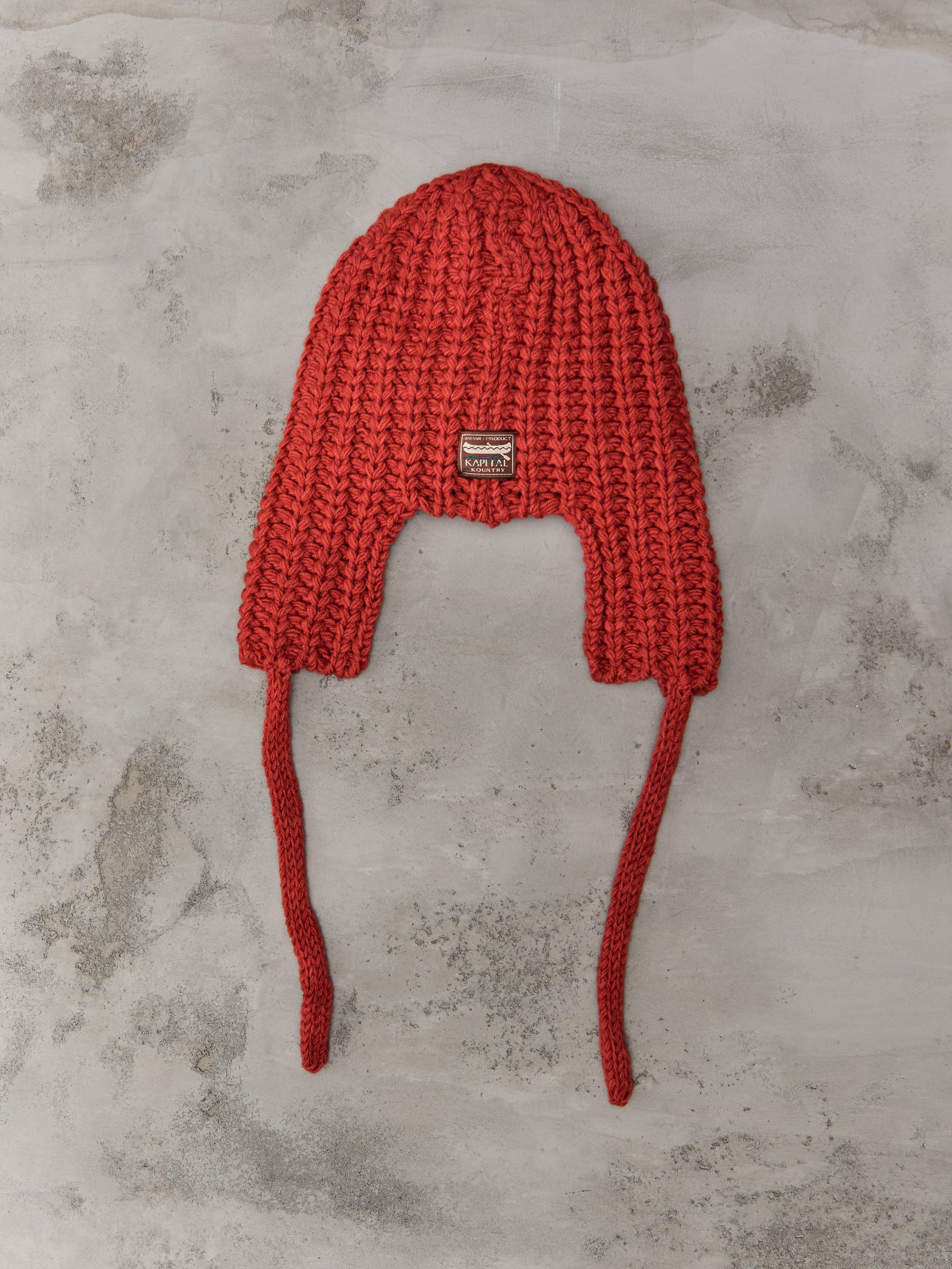 kapital 3G ウール ゲイル CAP ビーニー ニット帽 Kapital 3G Wool Gale Cap, Brick – Glasswing