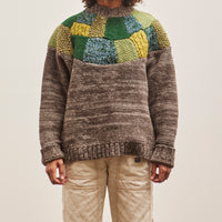 Kapital 3G Wool TUGIHAGI Crew Sweater, Green