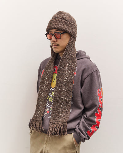 Kapital 3G Fringe Kesa Gayle Cap, Dark Brown