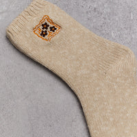 Kapital 56 Yarns Cookie Embroidery Socks, Ivory