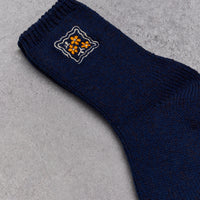 Kapital 56 Yarns Cookie Embroidery Socks, Navy