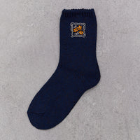 Kapital 56 Yarns Cookie Embroidery Socks, Navy