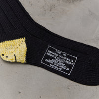 Kapital 56 Yarns Ma-1 Rainbowy Happy Heel Socks, Black