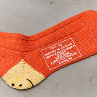 Kapital 56 Yarns Ma-1 Rainbowy Happy Heel Socks, Orange