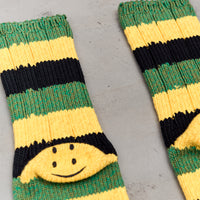Kapital 56 Yarns RASTA RAINBOWY HAPPY HEEL Socks, Black
