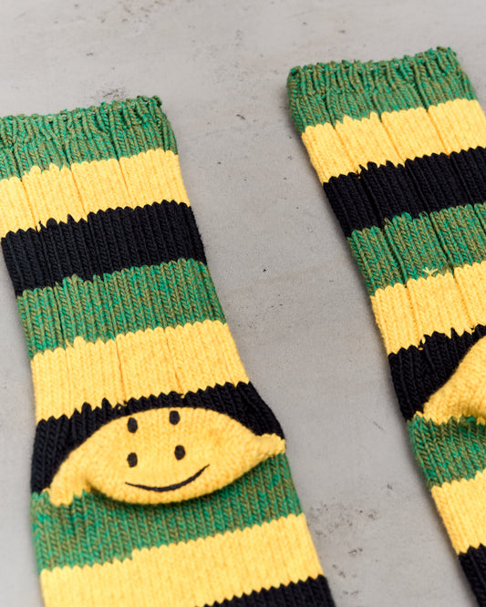 Kapital 56 Yarns RASTA RAINBOWY HAPPY HEEL Socks, Black